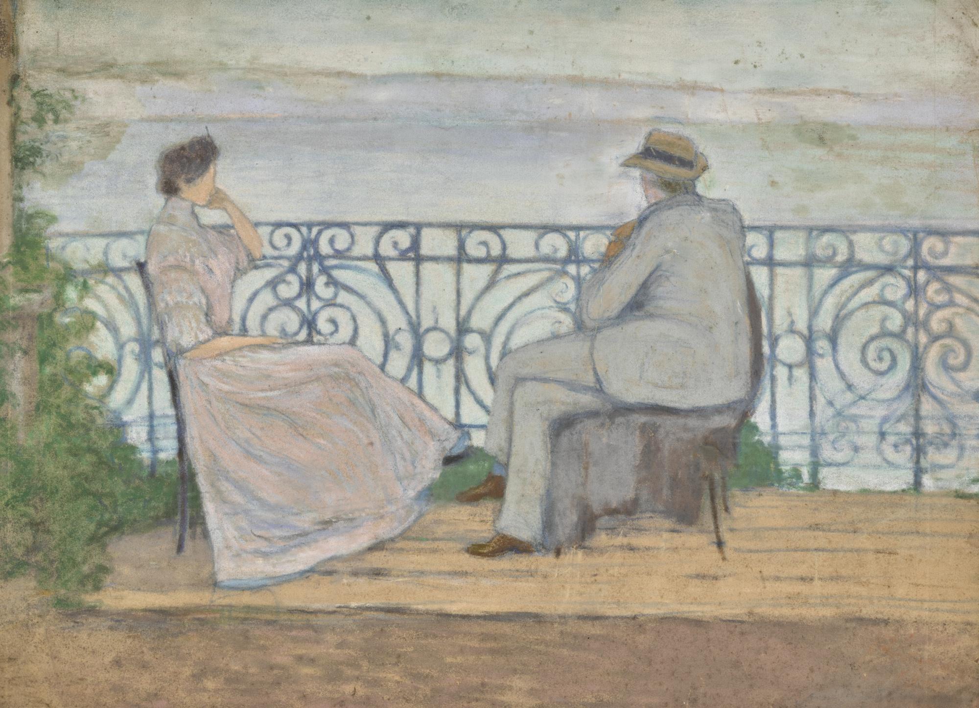 József Rippl-Rónai - Hungarian couple By A Lake