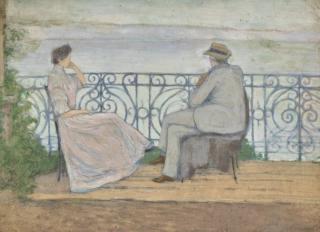 József Rippl-Rónai - Hungarian couple By A Lake