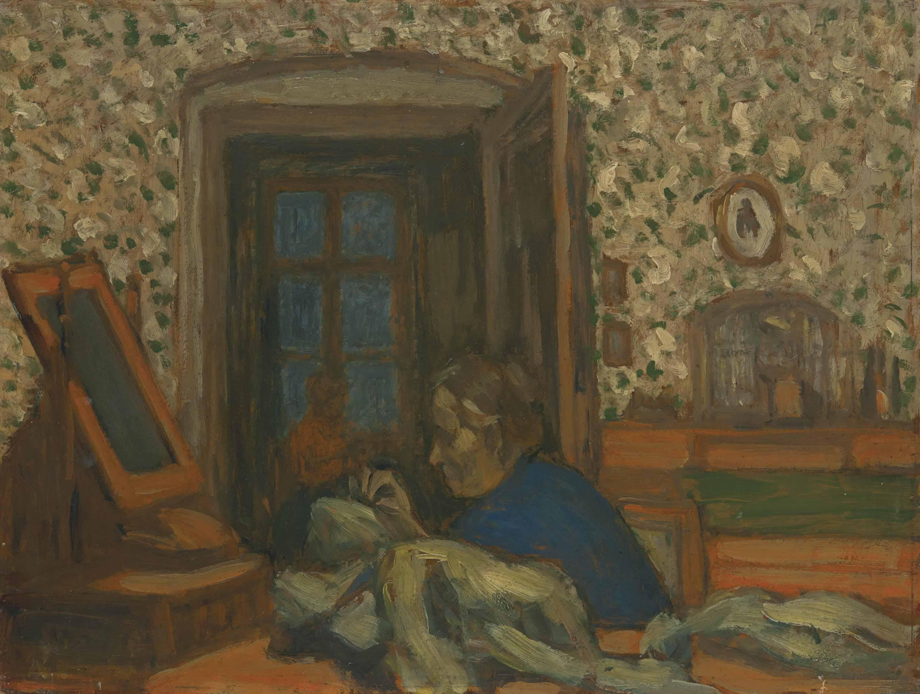 József Rippl-Rónai - La mère de l\'artiste cousant