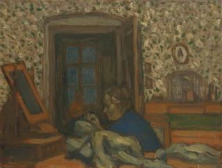 József Rippl-Rónai - La mère de l\'artiste cousant