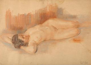 József Rippl-Rónai - Liegender Frauenakt.