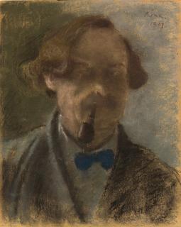 József Rippl-Rónai - Selbstbildnis mit Pfeife.