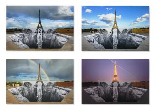 JR - JR1 Trompe l\'oeil, Les Falaises du Trocadéro