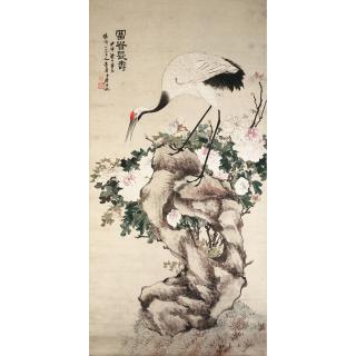 Ju Lian - Peony And Crane