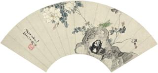 Ju Lian - Rambler Rose and Grasshopper