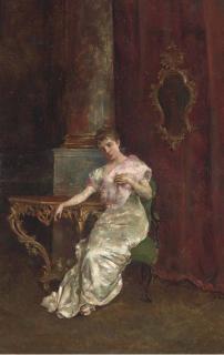 Juan Antonio Gonzales - Elegant lady in an interior