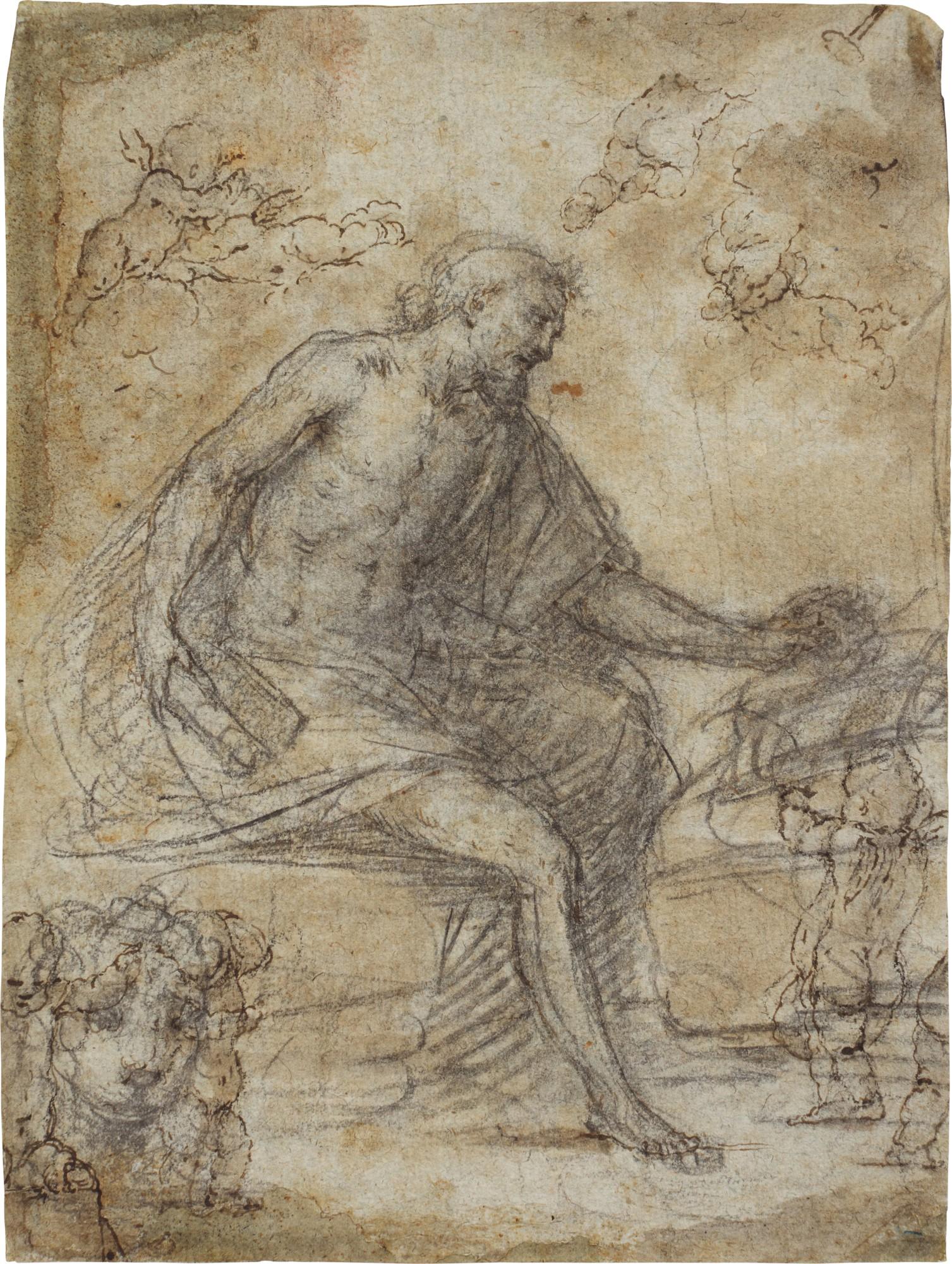 Juan Carreño de Miranda - Saint Jerome in the Wilderness hearing the trumpets of the Last Judgement