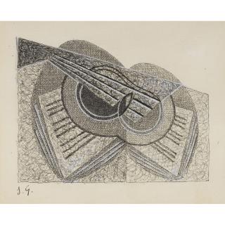Juan Gris - Nature Morte À La Guitare Et Un Livre De Musique