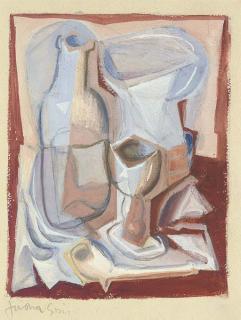 Juan Gris - Verre et bouteille