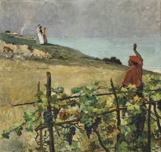 Juan Luna Y Novicio - A Harvester Waving in Lequeitio