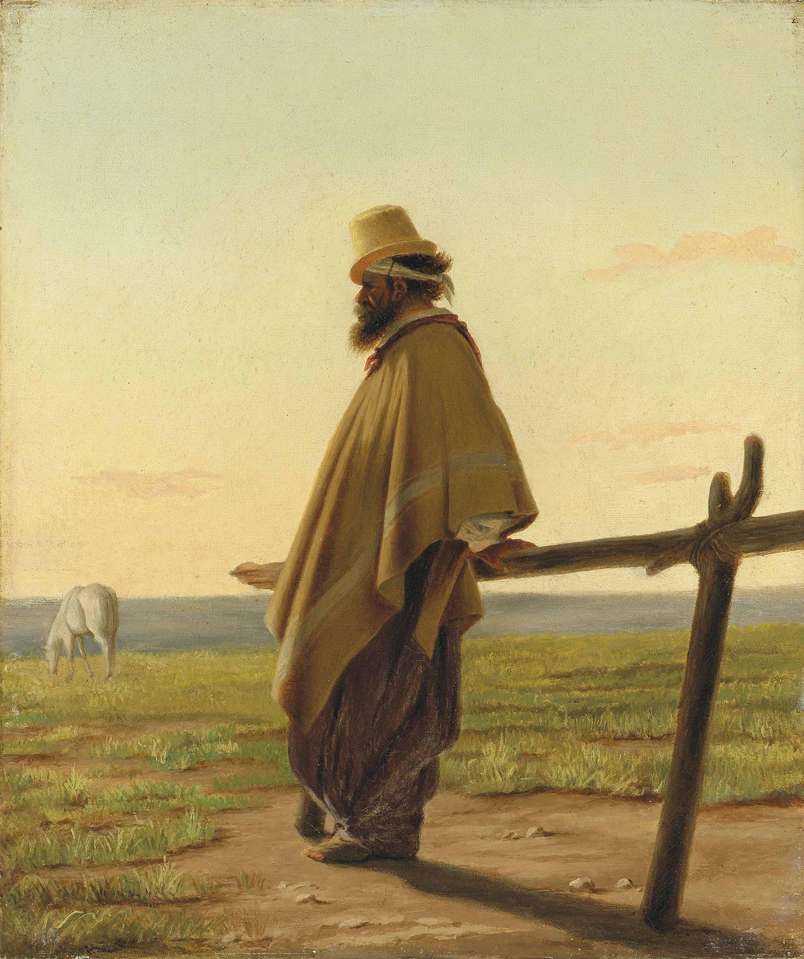Juan Manuel Blanes - A Gaucho, At Dawn
