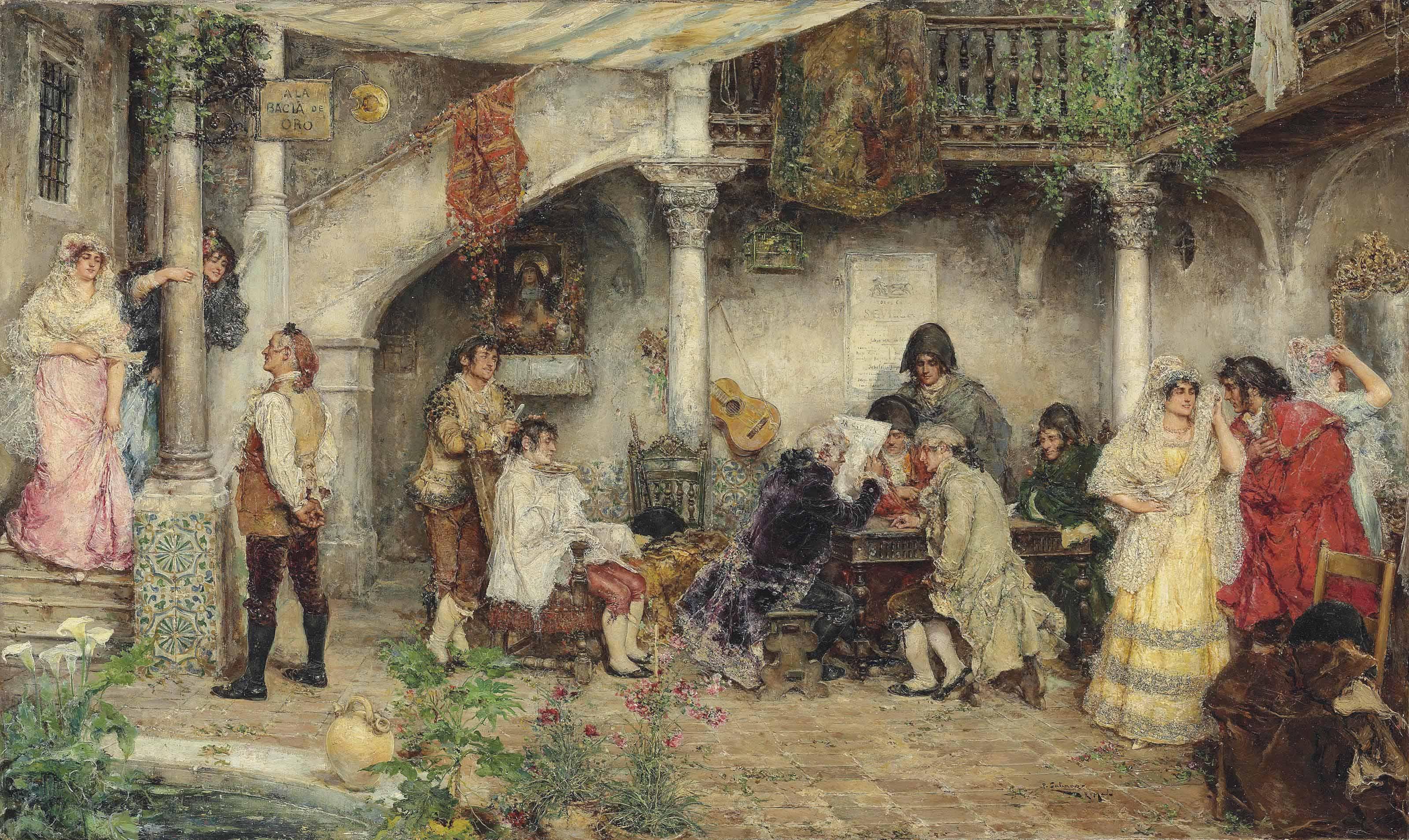 Juan Pablo Salinas - Bustling Street Scene, Seville