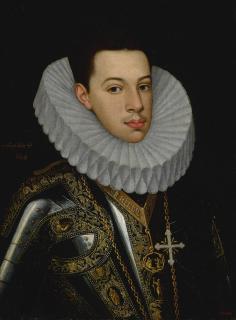 Juan Pantoja De La Cruz - Portrait Of Prince Felipe Emmanuele Of Savoy (1586-1605), Half-Length, Wearing The Badges Of The Orders Of The Annunziata And St. Mauricius And Lazarus