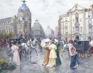 Juan Soler - A busy day, Gran Via, Madrid