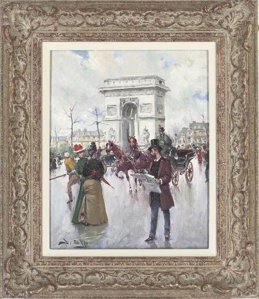 Juan Soler - A Furtive Glance; And Figures Before The Paris Opera House