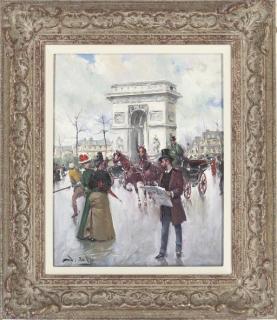 Juan Soler - A Furtive Glance; And Figures Before The Paris Opera House