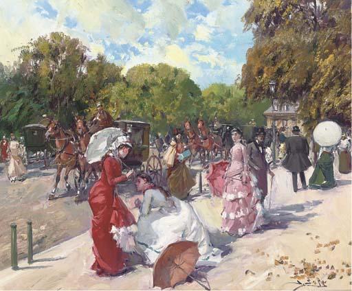 Juan Soler - A summer street scene