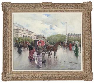 Juan Soler - An Elegant Lady With Her Parasol, Paris