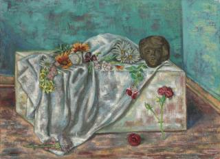 Juan Soriano - Naturaleza muerta con cabeza negra