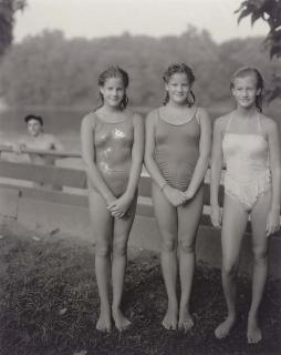 Judith Joy Ross - Untitled (Three girls in bathing suits); and Jackie Cieniawa, First Grade, 1993