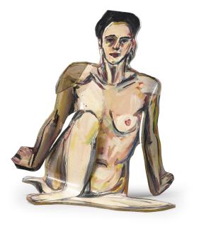 Judy Glantzman - Seated Woman And Untitled:  Two Works