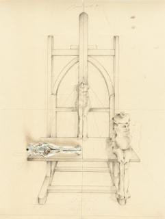 Jürgen Brodwolf - „Staffelei mit Mädchen“.