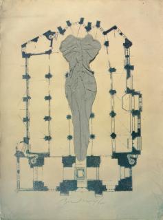 Jürgen Brodwolf - Torso über Kirchengrundriß.