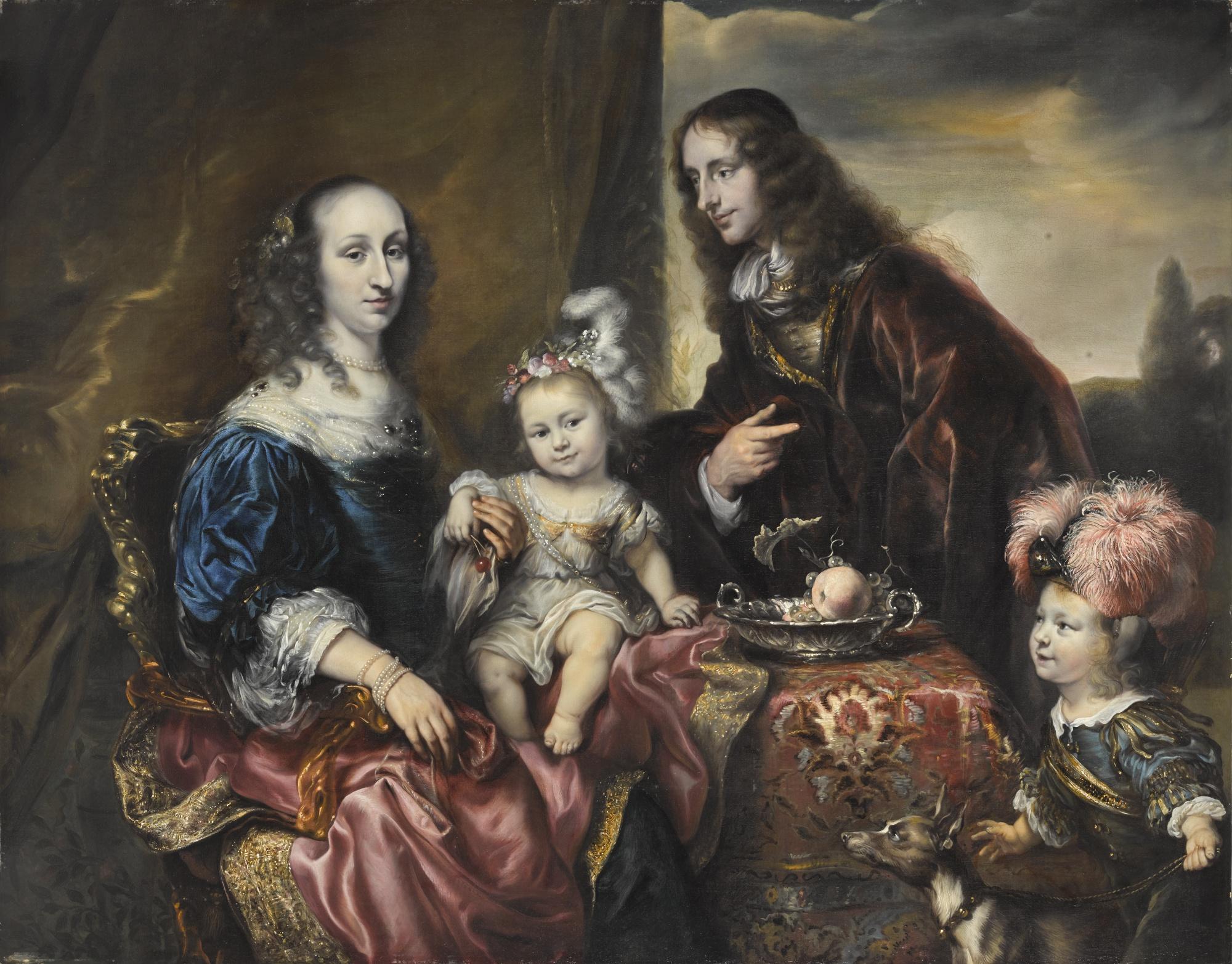 Jürgen Ovens - A Family Portrait, Traditionally Identified As Colonel John Hutchinson (1615-64) With His Wife And Children