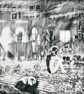 Jürgen von Dückerhoff - Konvolut von  2 Arbeiten (Theater, Parlament-Variation)