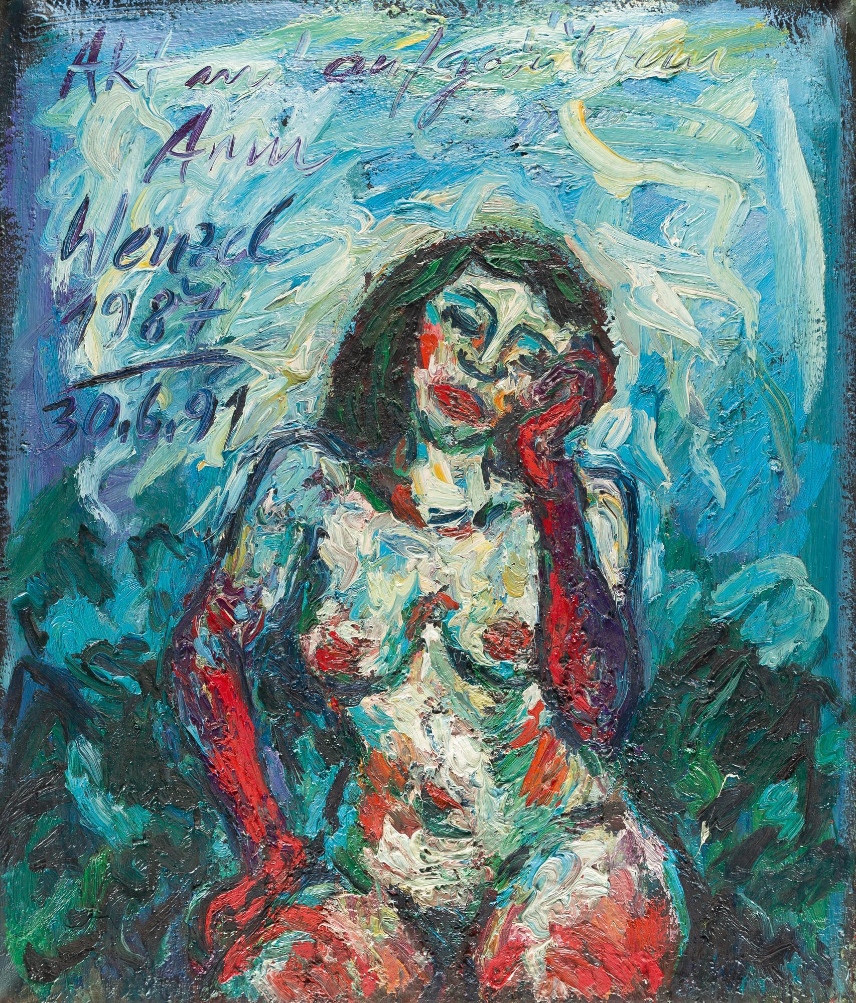 Jürgen Wenzel - „Akt mit aufgestütztem Arm“.