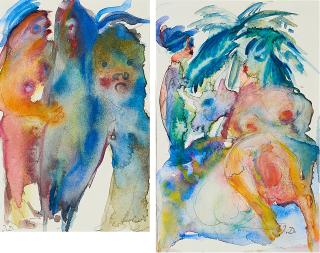 Jula Dech - Im Wasser siehst du den Mann I und II (2-teiliges Konvolut)