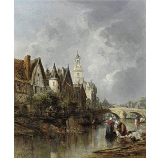 Jules Achille Noel - The Washerwomen