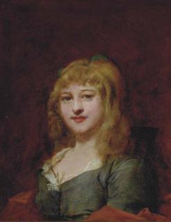 Jules Adolphe Goupil - Portrait of a young girl