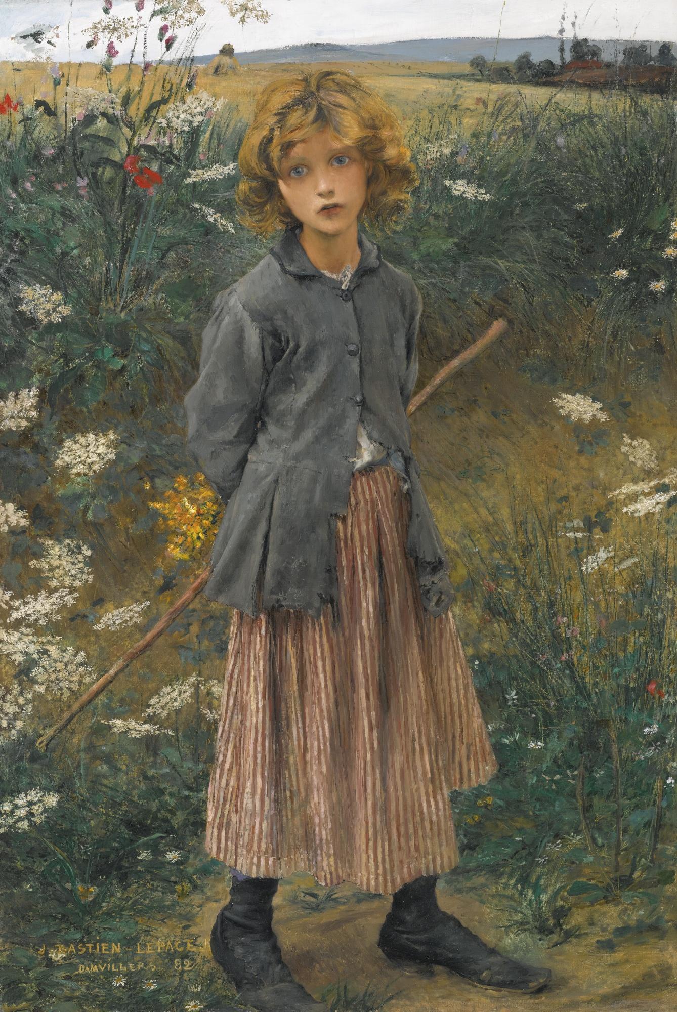 Jules Bastien-Lepage - French fleur Du Chemin (La Petite Bergère)
