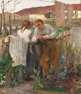 Jules Bastien-Lepage - Study for l\'Amour au Village
