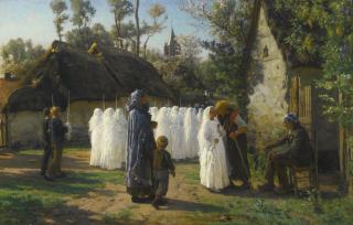 Jules Breton - French les Communiantes