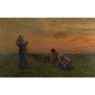 Jules Breton - French les Sarcleuses De Lin