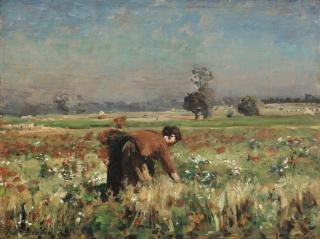 Jules Breton - Le pré fleuri à Courrières