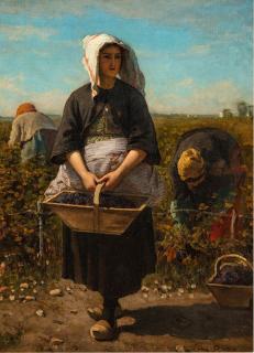 Jules Breton - Study for \'Les vendanges à Château-Lagrange\'