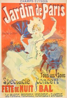 Jules Chéret - Jardin de Paris - Fête de nuit bal