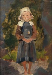 Jules Cheret - Petite fille Bretonne