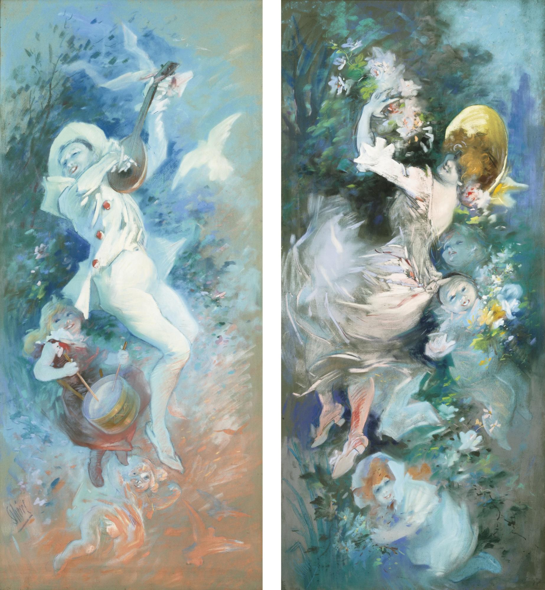 Jules Chéret - Pierrot And Columbine