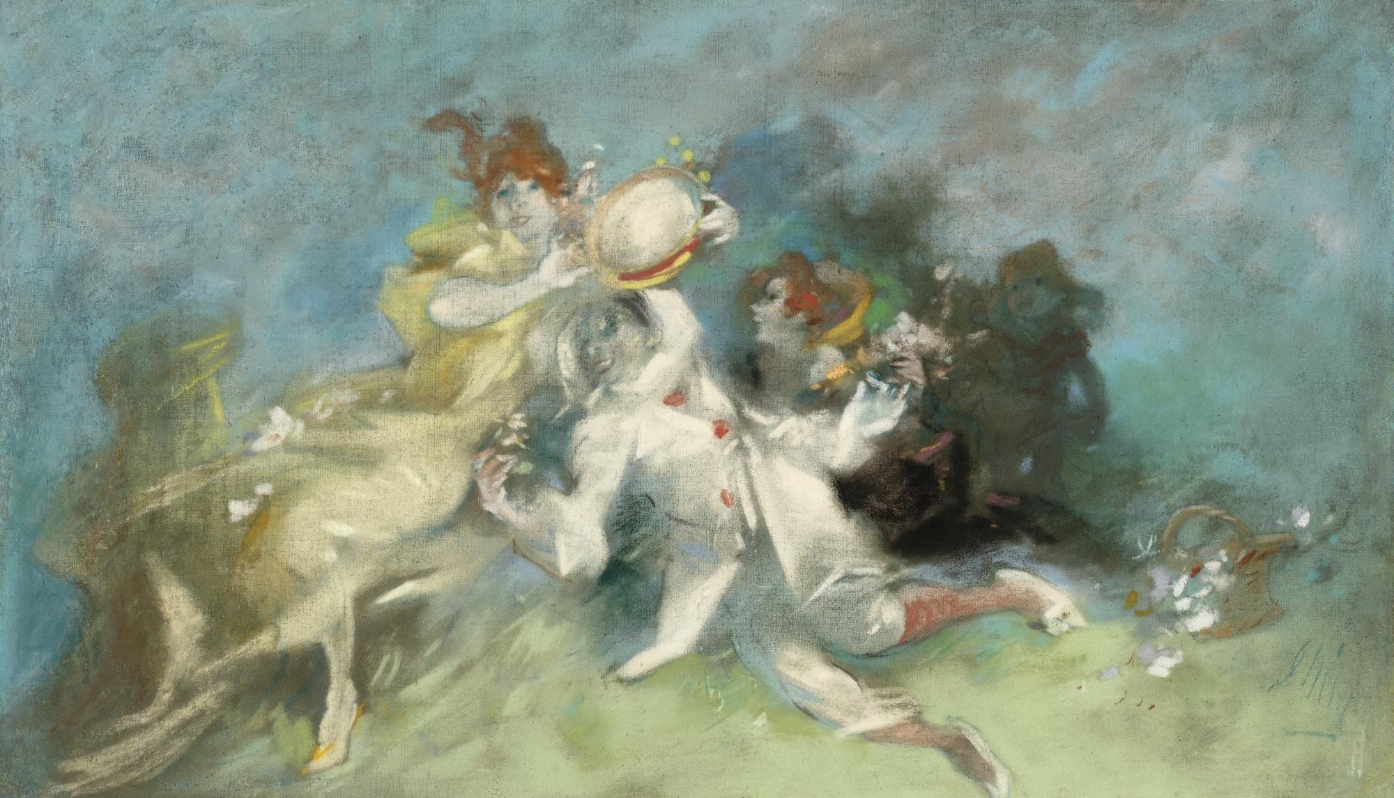 Jules Chéret - Pierrot And Columbine