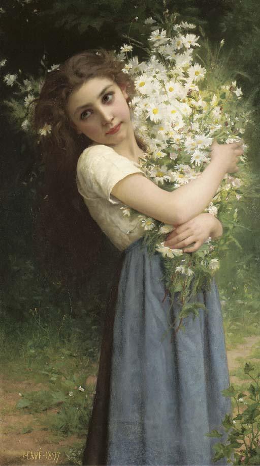 Jules-Cyrille Cavé - The flower girl