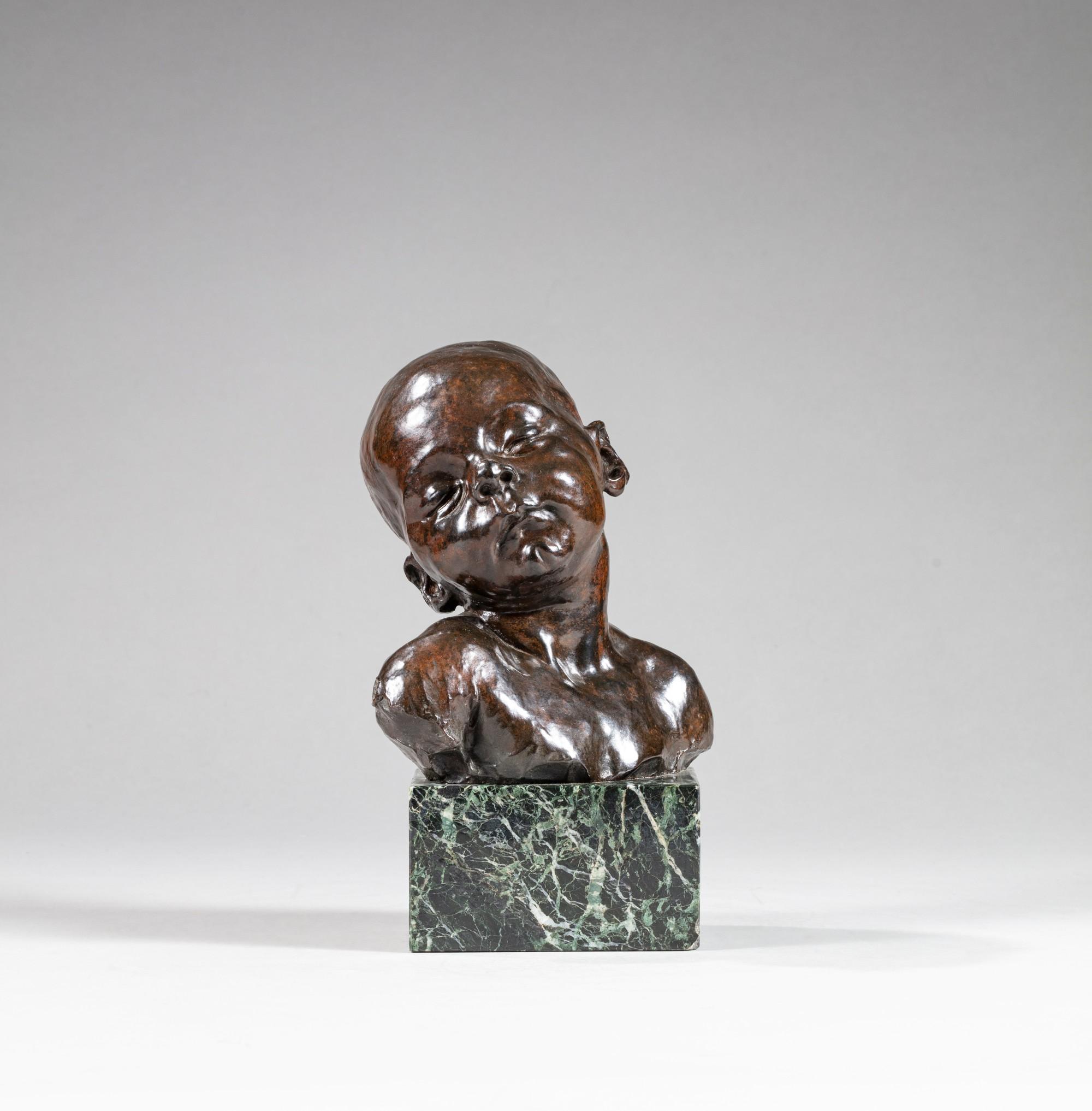 Jules Dalou - Buste de bébé endormi (Bust of a sleeping Baby)