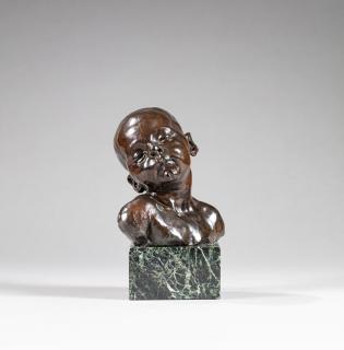 Jules Dalou - Buste de bébé endormi (Bust of a sleeping Baby)