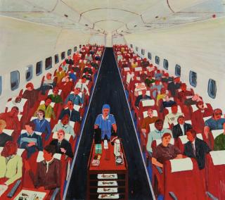 Jules de Balincourt - Untitled (Plane Perspective)