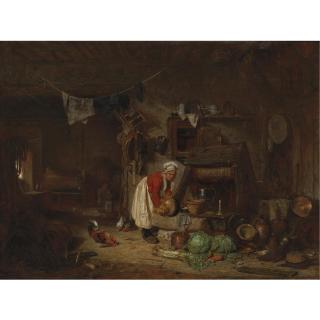 Jules Dupré - French Intérior De Ferme Dans Le Berry