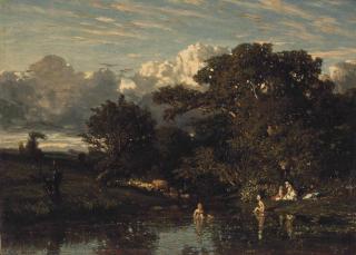 Jules Dupre - Les baigneuses