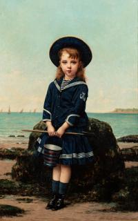 Jules-Émile Saintin - Jules Emile Saintin | The Small Fisherwoman